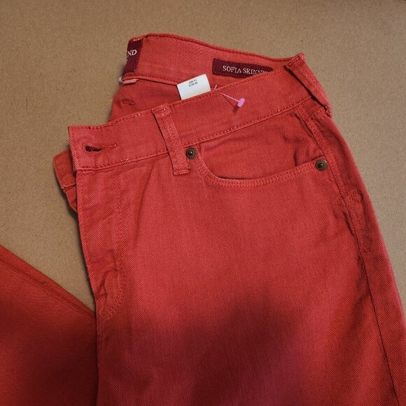 Lucky Brand Sofia Skinny Red Denim Jeans Women’s Size 10/30 Ankle Very Nice! - Picture 9 of 14